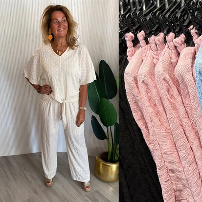 Amanda tweedelige set roze