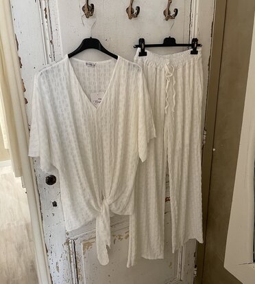 Amanda tweedelige set offwhite
