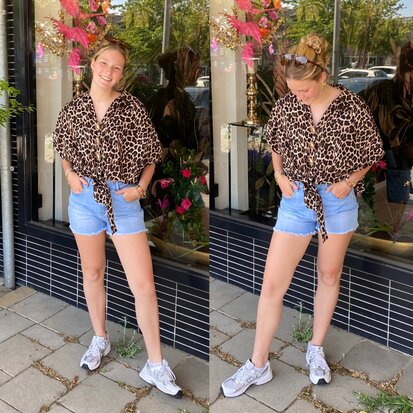 Amy blouse - leopard