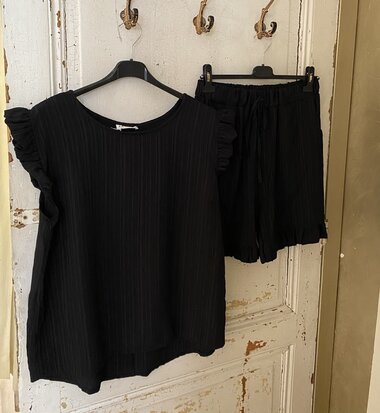 Joyce tweedelige set zwart