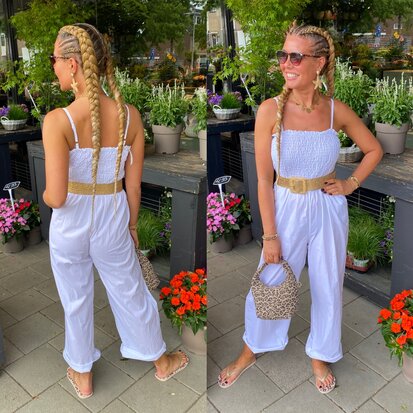 Offshoulder jumpsuit offwhite