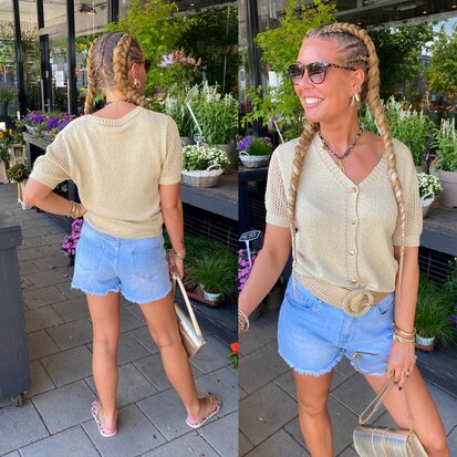 C&S Izra Talya Vest Zand goud
