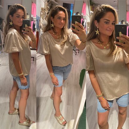 Bella top -  champagne