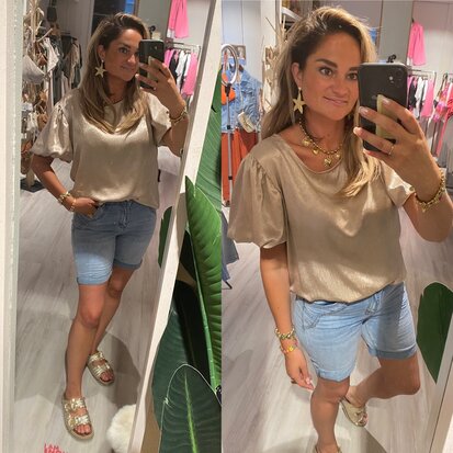 Bella top -  champagne