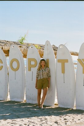 C&S Ibiza top sand/mustard olive