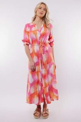 C&S Amalfi dress super pink/ color mix