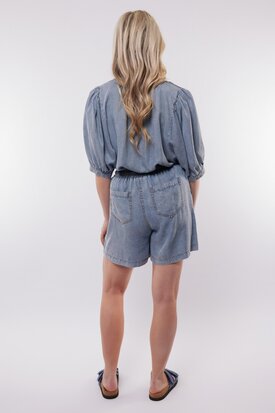 C&S blouse Monterosso denim mid blue