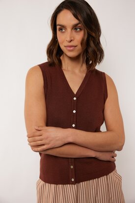 G Maxx Orion knitting gilet cappuccino