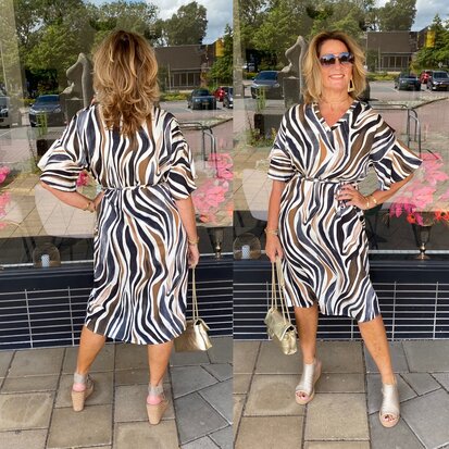 C&S Puerto Rico dress offwhite/tiger eye