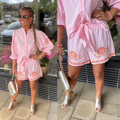 Fluresk Saine shorts sunbeam piggy pink/pumpkin