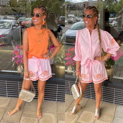 Fluresk Saine shorts sunbeam piggy pink/pumpkin