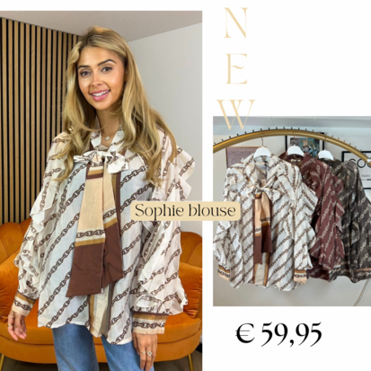 Avalon blouse -  donker bruin