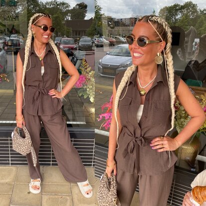 Tara comfy set bruin