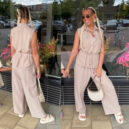 Tara comfy set zand