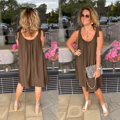 Azzurro Roosje dress bruin