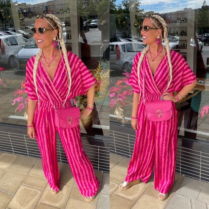 Jose jumpsuit streep
