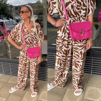 Jose jumpsuit bruin motief