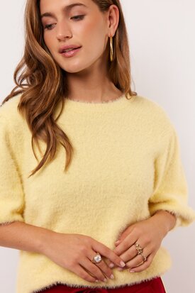Fluresk Moraine knit top vanille geel