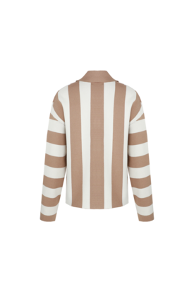 C&S Cecillia knit cardigan wool white/ light camel
