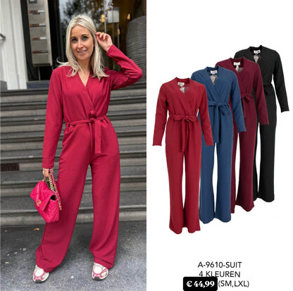 Azzurro jumpsuit donker rood