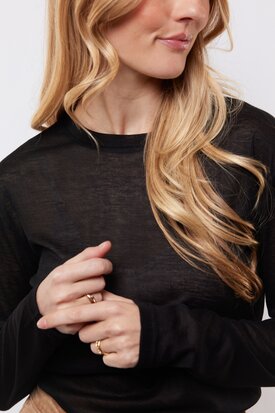 C&S Angel knit pullover black