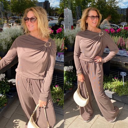 Alida top bruin
