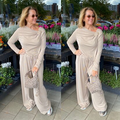 Alida top taupe