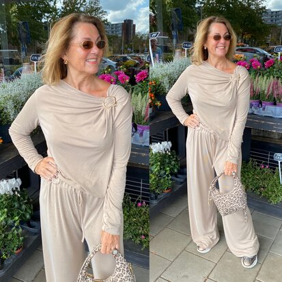 Alida top taupe