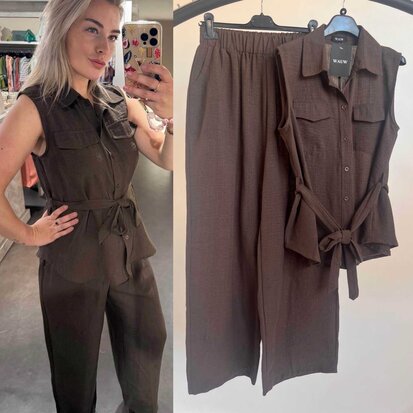 Tara blouse bruin