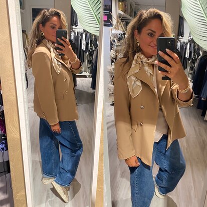 Luna oversized blazer camel