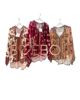 Bella blouse bruin
