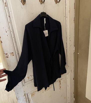 Annelies strik blouse zwart