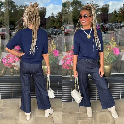 Anna top blauw