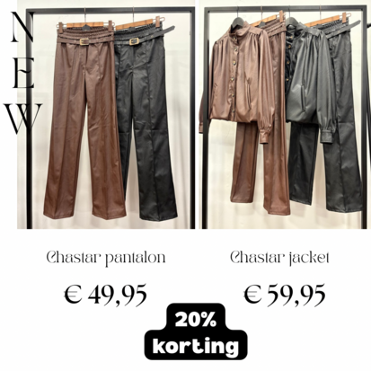 Chastar pu jacket bruin