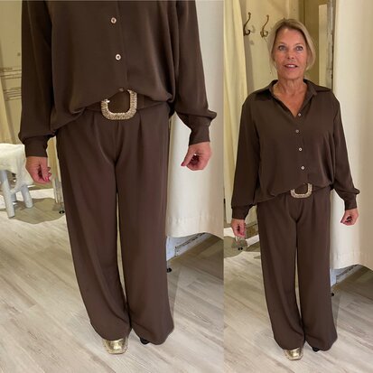 Wauw Wendy blouse bruin