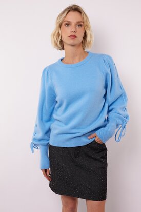 Fluresk Scottie knit sweater Crisp Blue