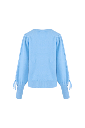 Fluresk Scottie knit sweater Crisp Blue