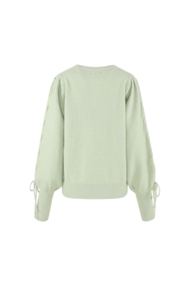 Fluresk Scottie knit sweater Matcha Green