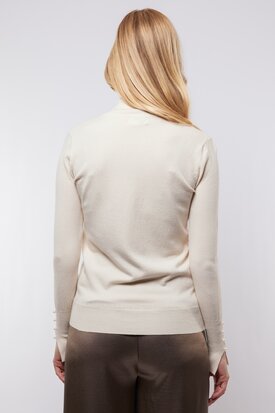 C&S Kalisse knit pullover wool white
