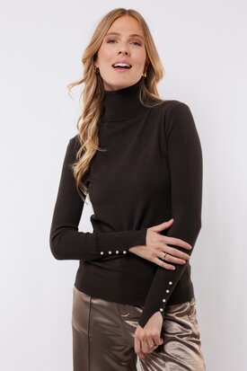 C&S Kalisse knit pullover Dark Chocolate