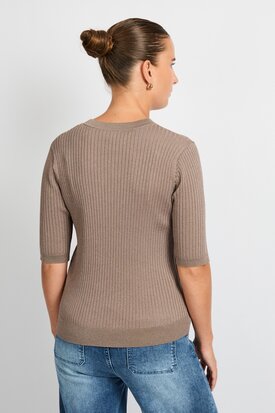 C&S Anne knit pullover bronze