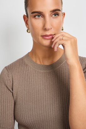 C&S Anne knit pullover bronze