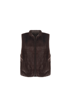 C&S Gabrielle gilet Dark Chocolate