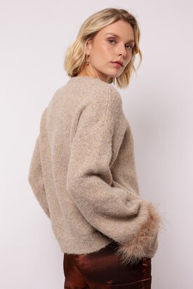 Fluresk Rielle knit sweater warm taupe
