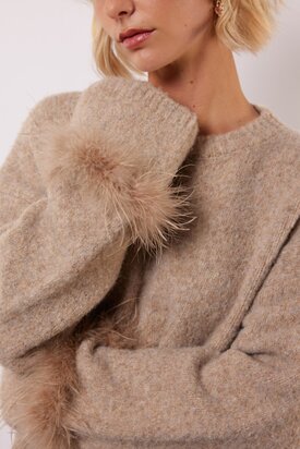 Fluresk Rielle knit sweater warm taupe