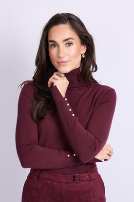 C&S Kalisse knit pullover Amarone Cabernet