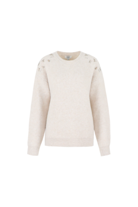 C&S Kirsten knit pullover sand