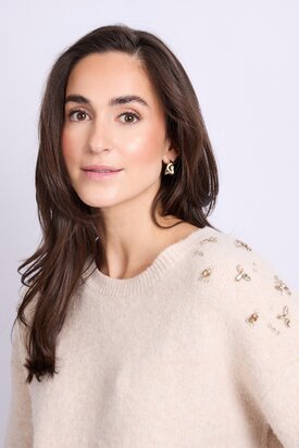 C&S Kirsten knit pullover sand