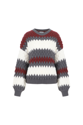 C&S Kool knit pullover Dark Gray/Amarone Cabernet