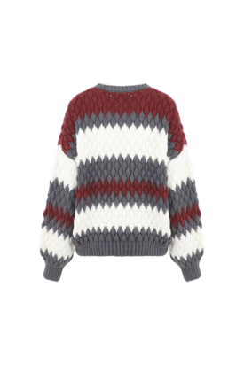 C&S Kool knit pullover Dark Gray/Amarone Cabernet